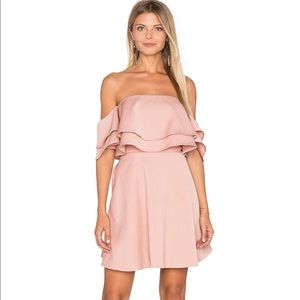 Keepsake Two Fold Mini Dress in Dusty Pink